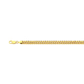 10K 3MM YELLOW GOLD HOLLOW MIAMI CUBAN 16" CHAIN NECKLACE (AVAILABLE IN LENGTHS 7" - 30")