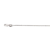 10K 1MM WHITE GOLD SOLID DC ROPE 16" CHAIN NECKLACE (AVAILABLE IN LENGTHS 7" - 30")