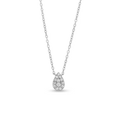 1/10 CT. T.W. Pear-Shaped Multi-Diamond Necklace in Sterling Silver