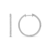 1/2 CT. T.W. Certified Lab-Grown Diamond Inside-Out Hoop Earrings in 14K White Gold (F/SI2)