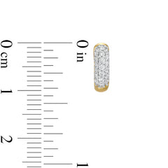 1/4 CT. T.W. Diamond Multi-Row Hoop Earrings in 10K Gold