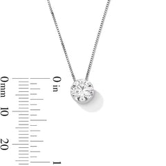 1 CT. Certified Lab-Grown Diamond Solitaire Pendant in 10K White Gold (F/VS2)