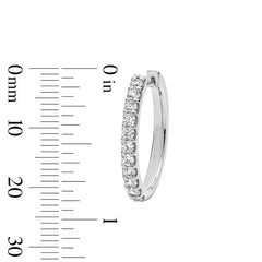 1 CT. T.W. Certified Lab-Grown Diamond Oval Hoop Earrings in Sterling Silver (F/VS2)