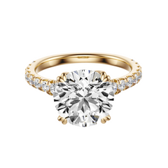 3-3/4 CT. T.W. Certified Lab-Grown Diamond Graduated Shank Engagement Ring in 14K Gold (I/SI2)