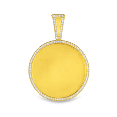 1.0 CT. T.W. Diamond Round Memory Pendant in 10K Yellow Gold