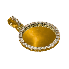0.14 CT. T.W. Diamond Memory Frame Pendant in 10K Yellow Gold