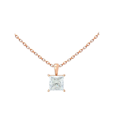 1/2 CT. Diamond Solitaire Pendant in 10K Rose Gold