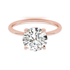 2-1/2 CT. T.W. Certified Lab-Grown Diamond Solitaire Hidden Halo Engagement Ring in 14K Rose Gold (F/VS2)