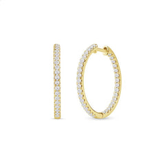 1 CT. T.W. Certified Lab-Grown Diamond Inside-Out Hoop Earrings in 14K White Gold (F/SI2)