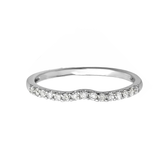 1/2 CT. T.W. Certified Lab-Grown Diamond Contour Band in 14K White Gold (F/VS2)