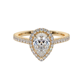 1 CT. T.W. Pear-Shaped Certified Lab-Grown Diamond Engagement Ring in 14K Gold (F/SI2)