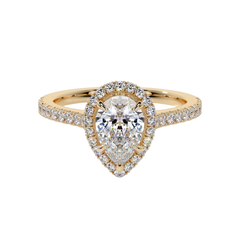 1 CT. T.W. Pear-Shaped Certified Lab-Grown Diamond Engagement Ring in 14K Gold (F/SI2)