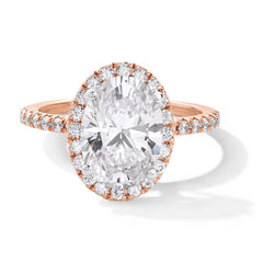 3-1/2 CT. T.W. Oval Certified Lab-Grown Diamond Frame Engagement Ring in 14K Gold (F/VS2)