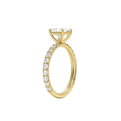 3-1/4 CT. T.W. Princess-Cut Certified Lab-Grown Diamond Engagement Ring in 14K Gold (I/SI2)