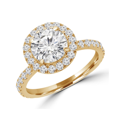 1-1/2 CT. T.W. Certified Lab-Grown Diamond Center Stone Frame Engagement Ring in 14K Gold (F/VS2)