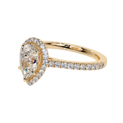 1 CT. T.W. Pear-Shaped Certified Lab-Grown Diamond Engagement Ring in 14K Gold (F/SI2)