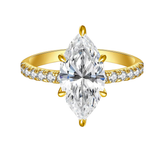 4-1/2 CT. T.W. Marquise-Cut Certified Lab-Grown Diamond Engagement Ring in 14K Gold (F/VS2)