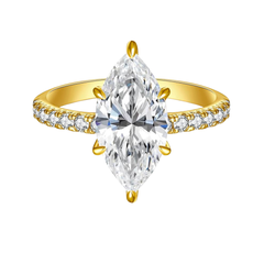 4-1/2 CT. T.W. Marquise-Cut Certified Lab-Grown Diamond Engagement Ring in 14K Gold (F/VS2)