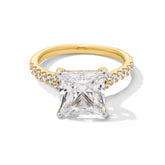4-1/2 CT. T.W. Princess-Cut Certified Lab-Grown Diamond Split Shank Engagement Ring in 14K Gold (F/SI2)
