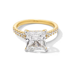 4-1/2 CT. T.W. Princess-Cut Certified Lab-Grown Diamond Split Shank Engagement Ring in 14K Gold (F/SI2)