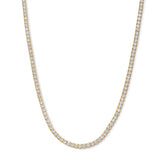 4 CT. T.W. Lab-Grown Diamond Tennis Necklace in Sterling Silver with 18K Gold Plate - 16"
