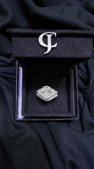 14Kt Yellow Gold with total 4.44ctw Lab Grown Diamonds, 3.00ctw Oval shape Centre Diamond Bridal Set (Ring)