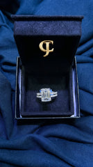 14Kt Yellow Gold with total 4.82ctw Lab Grown Diamonds, 3.95ctw Emerald Cut Centre Diamond Bridal Set (Ring)