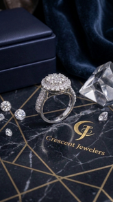 14kt White Gold with 1.48ctw Natural Diamonds Ring