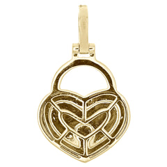 Heart-Shaped Lock Pendant 0.68 ct. Diamond 10K Yellow Gold