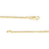 1.4mm Box Chain Necklace in Hollow 10K Gold - 20"