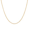 2.4mm Rope Chain Necklace in Semi-Solid 14K Gold - 18"