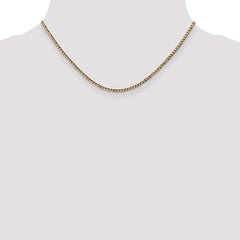 10k 2.5mm Yellow Gold Semi-Solid Curb Link Chain (AVAILABLE IN LENGTHS 16" - 24")