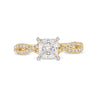 1-3/8 CT. T.W. Princess-Cut Certified Lab-Grown Diamond Twist Shank Engagement Ring in 14K Gold (I/SI2)