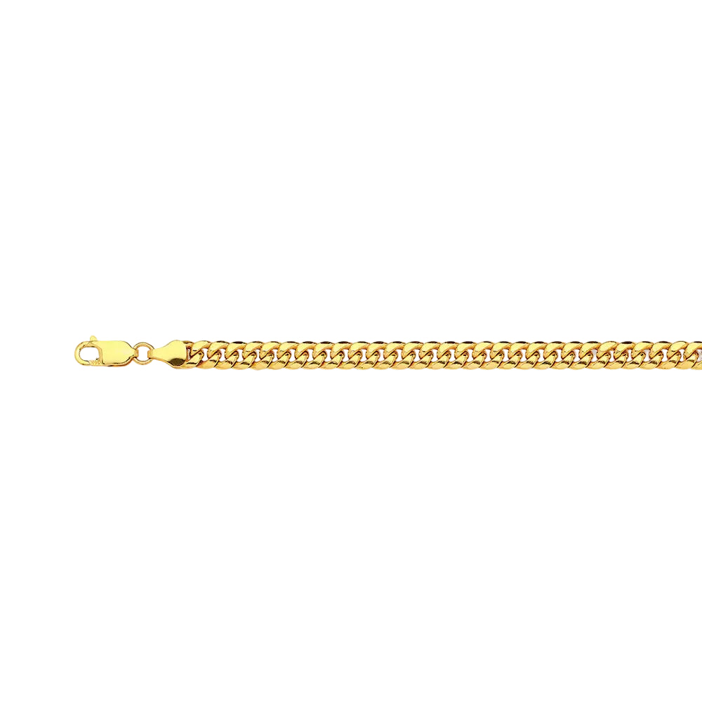 10K 3MM YELLOW GOLD HOLLOW MIAMI CUBAN 16" CHAIN NECKLACE (AVAILABLE IN LENGTHS 7" - 30")