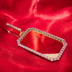 10k Yellow Gold Rectangle Shaped Diamond Memory Pendant 0.23 ctw