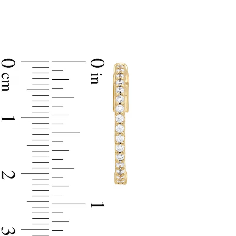 1/2 CT. T.W. Diamond Inside-Out Hoop Earrings in 10K Gold