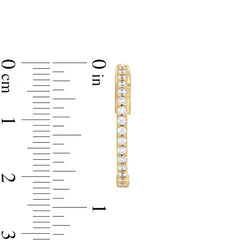 1/2 CT. T.W. Diamond Inside-Out Hoop Earrings in 10K Gold