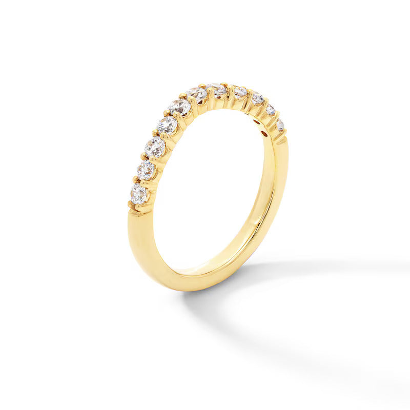 1/2 CT. T.W. Certified Lab-Grown Diamond Contour Band in 14K Gold (F/VS2)