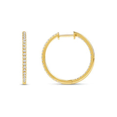 1/2 CT. T.W. Certified Lab-Grown Diamond Inside-Out Hoop Earrings in 14K White Gold (F/SI2)
