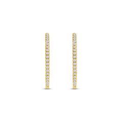 1/2 CT. T.W. Certified Lab-Grown Diamond Inside-Out Hoop Earrings in 14K White Gold (F/SI2)