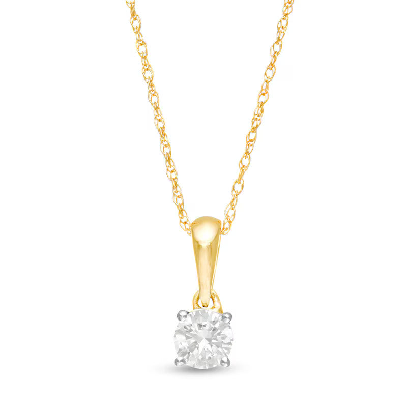 1/4 CT. Diamond Solitaire Pendant in 10K Gold