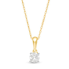 1/4 CT. Diamond Solitaire Pendant in 10K Gold