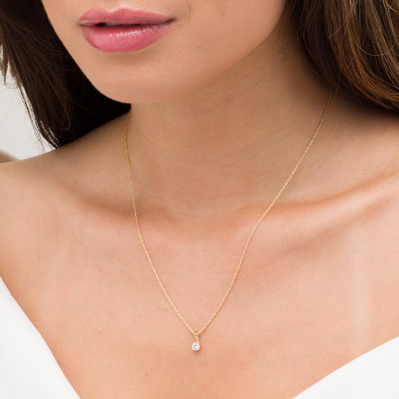 1/4 CT. Diamond Solitaire Pendant in 10K Gold