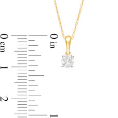1/4 CT. Diamond Solitaire Pendant in 10K Gold