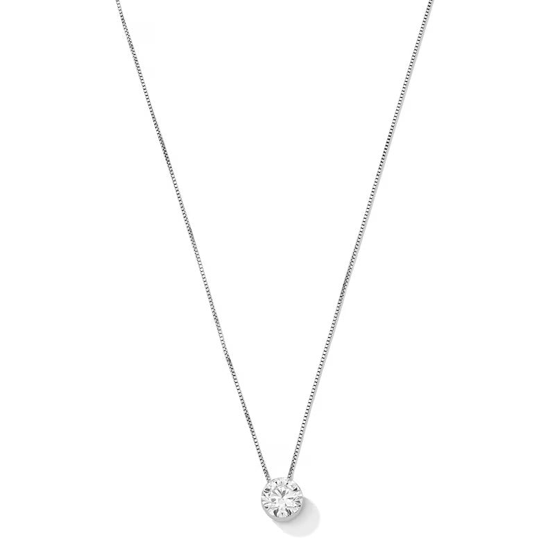 1 CT. Certified Lab-Grown Diamond Solitaire Pendant in 10K White Gold (F/VS2)