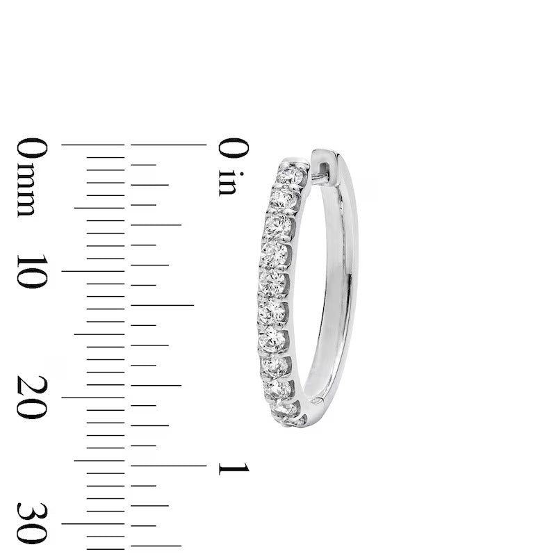 1 CT. T.W. Certified Lab-Grown Diamond Oval Hoop Earrings in Sterling Silver (F/VS2)