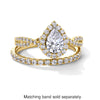 1 CT. T.W. Pear-Shaped Certified Lab-Grown Diamond Frame Crossover Shank Engagement Ring in 14K Gold (FSI2)