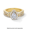 1 CT. T.W. Pear-Shaped Certified Lab-Grown Diamond Frame Crossover Shank Engagement Ring in 14K Gold (FSI2)