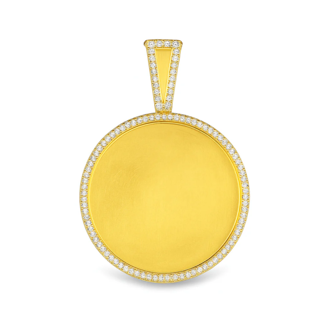 1.0 CT. T.W. Diamond Round Memory Pendant in 10K Yellow Gold