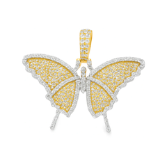 1.46 CT. T.W. Diamond Butterfly Pendant in 10K Yellow Gold